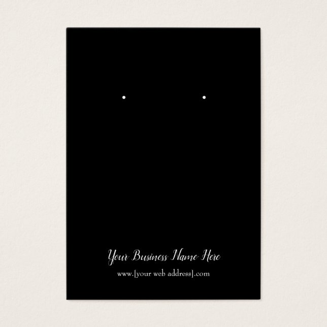 Visning för enkel  vid avläsning av svart Anpassni Visitkort (Framsidan)