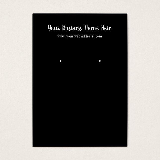 Visning för enkel  vid avläsning av svart Anpassni Visitkort (Framsidan)