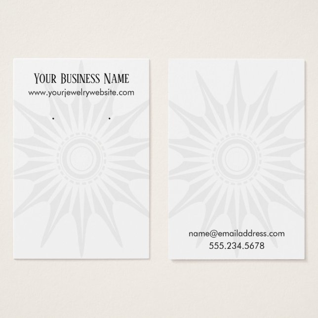 Visning för enkel vit startspärr visitkort (Framsida & baksida)