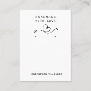 Visning för enkel vitavläsning   Handgjort med Kär Visitkort