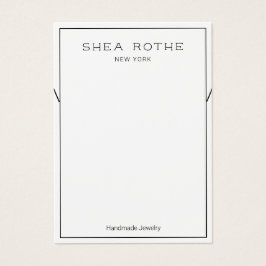 Visning för enkelt Necklace-märke för juvelyr Visitkort