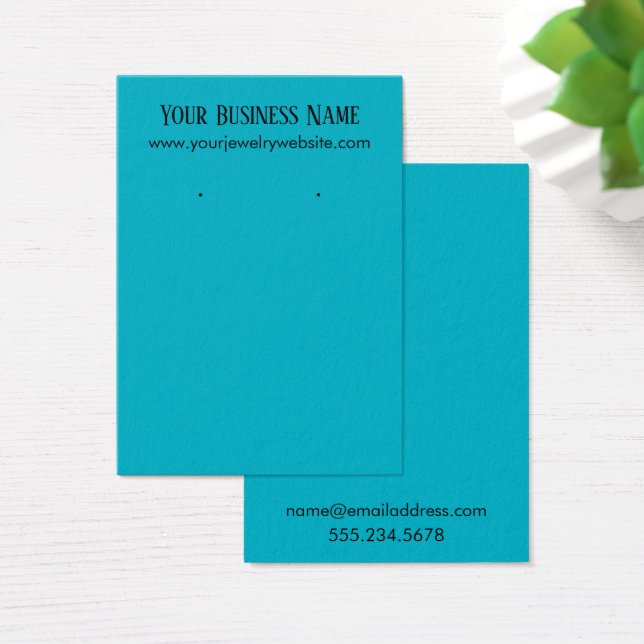 Visning för enkla depåkort för dybblått arring visitkort (Skivbord)