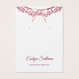 visning för glitter ram-rosa-armbåge visitkort