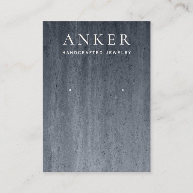 Visning för Grått Stone Earring  Visitkort (Framsida)