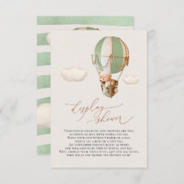 Visning för grönt Bear Balloon-hölje OSA Kort