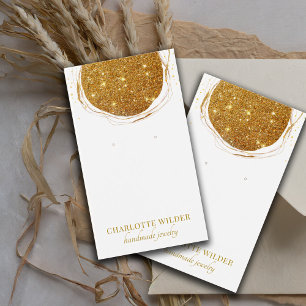Visning för Guld Glitter-cirkel för  av hörsel i a Visitkort