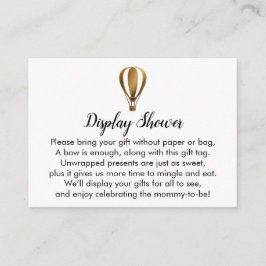 Visning för guld Luftballong -  för inmatningskort Tilläggskort