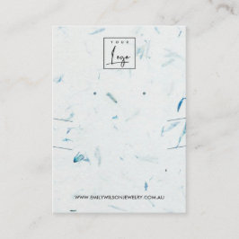 VISNING FÖR HANDMADE PAPPER LÅNGA NECKLACE EARRING VISITKORT