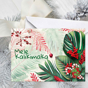 Visning för hawaiiska jul kort