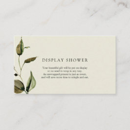 Visning för höstbabyvisningsprogram Inmatningskort Tilläggskort