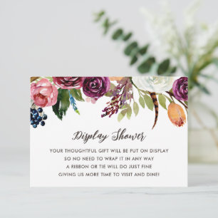 Visning för hösten Boho-blommor Visa ingen figursä Tilläggskort