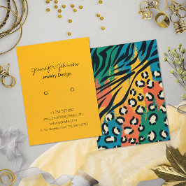 Visning för innehavare av djurutskrift: färgat läs visitkort