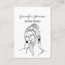 Visning för innehavare av  för avläsning av kvinno visitkort