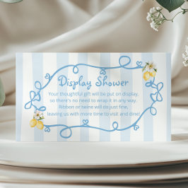 Visning för italienska Lemon Blue Bows Tilläggskort