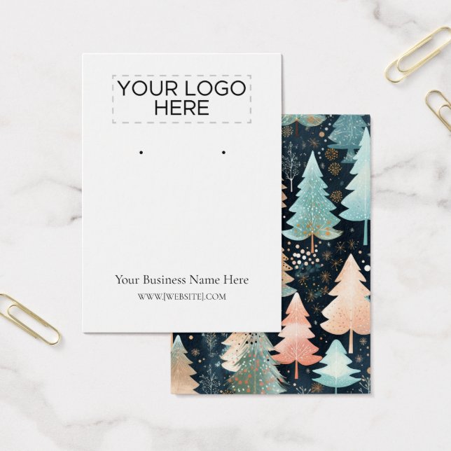 Visning för julgranar-avläsning visitkort (Kontor)