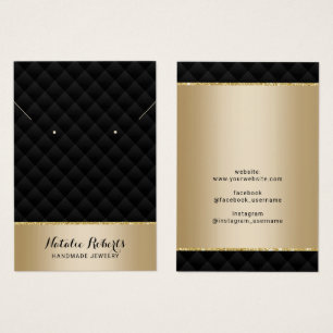 Visning för juveleraravårning i Luxury Black & Gul Visitkort