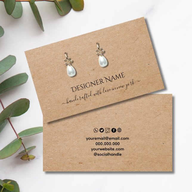 Visning för Kraft Classic och Chic Jewelry Visitkort (Skapare uppladdad)