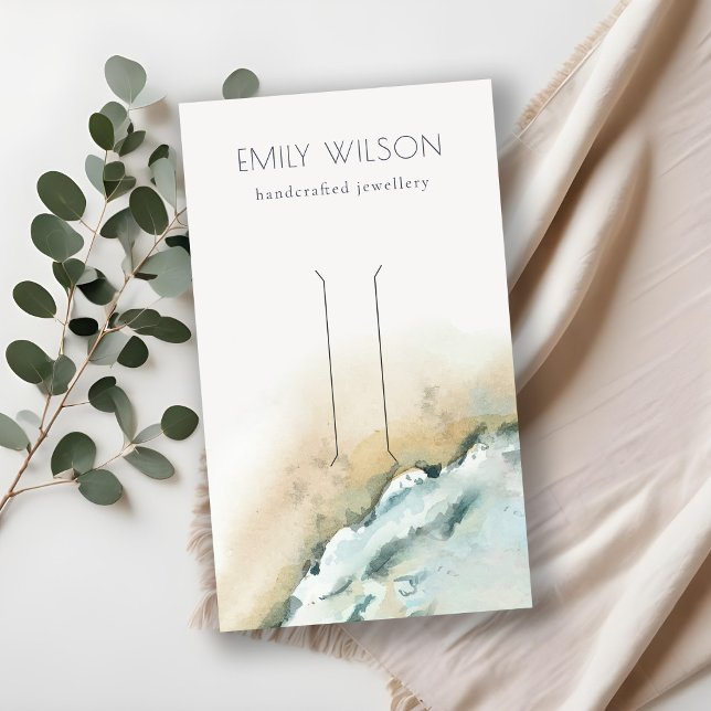 Visning för kust-havets Vinkara sandblått Visitkort (Skapare uppladdad)