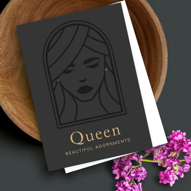 Visning för kvinnans svarta  i Ansikte Visitkort (Skapare uppladdad)