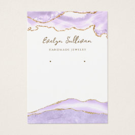 visning för lavender-agate-smycken visitkort