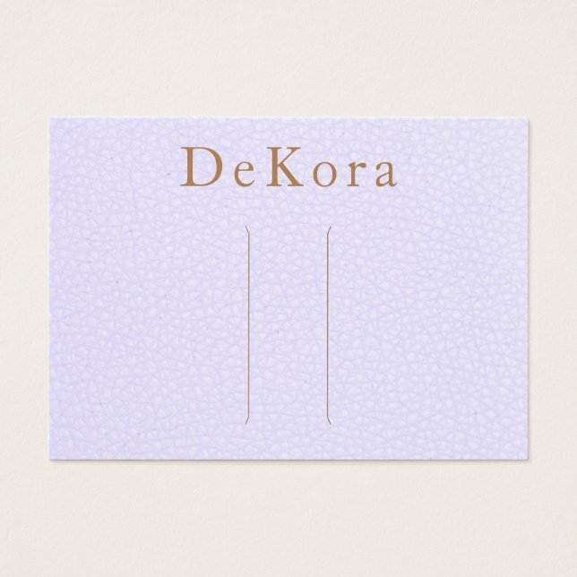 Visning för lavender Leather Hair Clip Visitkort (Framsidan)