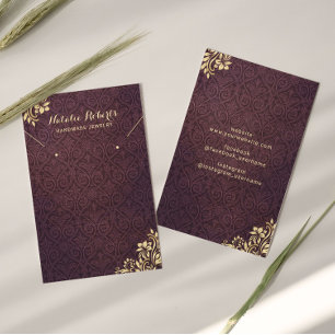 Visning för Lila av -avstämning i modern Guld Visitkort