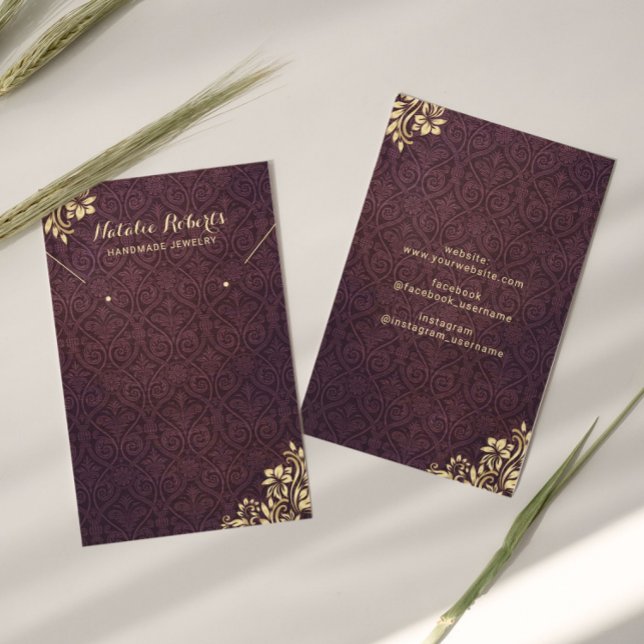 Visning för Lila av -avstämning i modern Guld Visitkort (Skapare uppladdad)