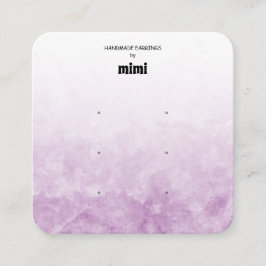 Visning för Lila av  för vattenfärgsavläsning Fyrkantigt Visitkort