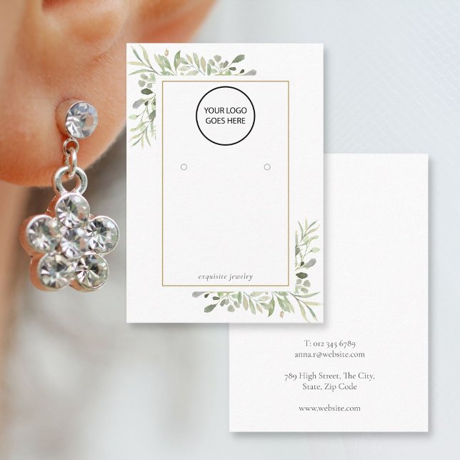 Visning för Logotyp av  av vattenfärgsfärgsinläsni Visitkort (Skapare uppladdad)