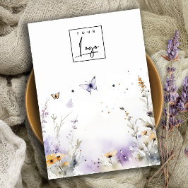 Visning för Logotyp av Lilac WildblomButterfly Ear Visitkort