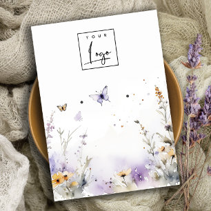 Visning för Logotyp av Lilac WildblomButterfly Ear Visitkort