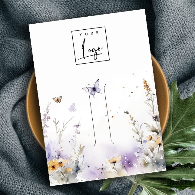 Visning för Logotyp av Lilac WildblomButterfly Hai Visitkort (Skapare uppladdad)