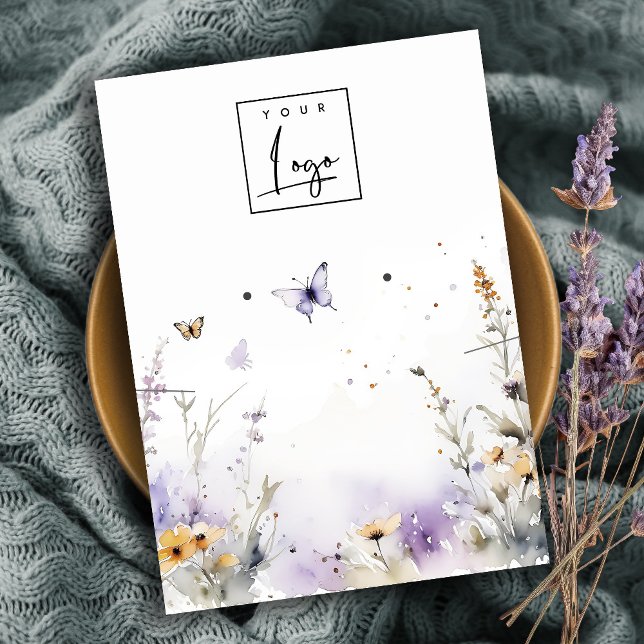 Visning för Logotyp av Lilac Wildblomme Necklace E Visitkort (Skapare uppladdad)