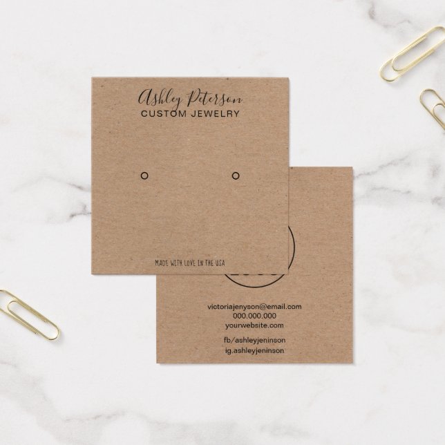 visning för Logotyp kraftsäckssätning Fyrkantigt Visitkort (Kontor)