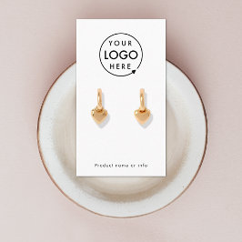 Visning för logotyp Modern White Jewelery Earring Visitkort