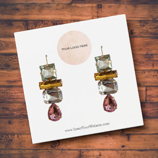 Visning för Logotypens avläsning Fyrkantigt Visitkort