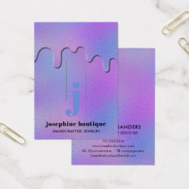 Visning för marktäckande oljedrivmedel, monogram,  visitkort