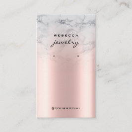 visning för marmor Ro Guld Faux Foil Earring Visitkort