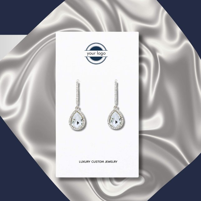 Visning för marschering av marktning av marin Logo Visitkort (Classic vintage logo for your luxury brand earrings)