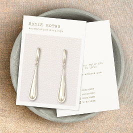 Visning för minimalistisk Rosa av läder Visitkort