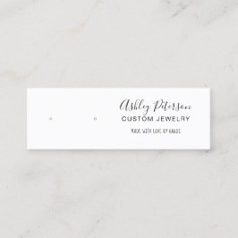 Visning för minimalistisk svartvit smyckesörning mini visitkort