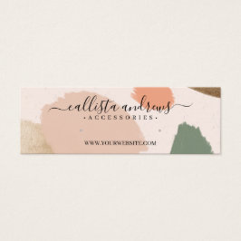 Visning för modern Abstrakt Earth Tones Guld Earri Litet Visitkort