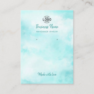 Visning för modern Blå himmel Clouds Earrings- Visitkort