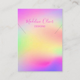 Visning för modern färgstark regnbåge i Necklace Visitkort
