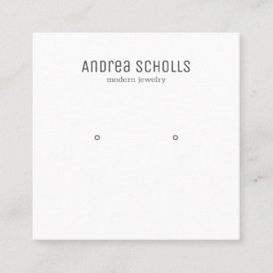 Visning för modern judelry Stud Earring Earring Fyrkantigt Visitkort