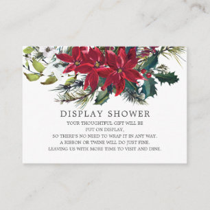 Visning för Möhippa i Poinsettia Holly Shower Tilläggskort