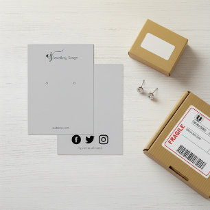 visning för Monogram social-mediearring Visitkort