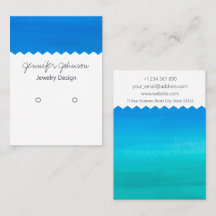 Visning för Mönster Watercolor Earring Holder-kort