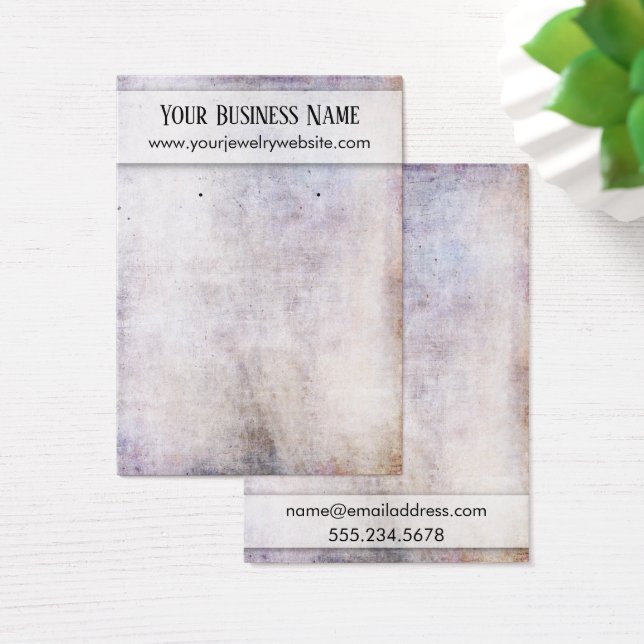 Visning för neutralt Grunge Earring Holder  Card Visitkort (Skivbord)