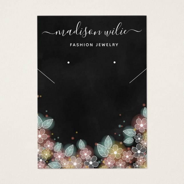 Visning för nutida Chic-smycken Necklace-öronring Visitkort (Framsidan)